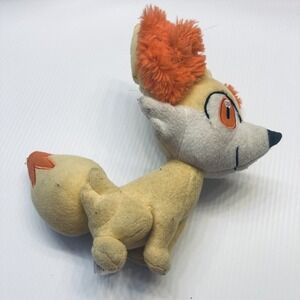 TOMY Pokemon Fennekin Plush Toy 8" Yellow Orange T18568 2015 Fox Plushie